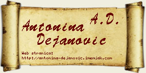 Antonina Dejanović vizit kartica